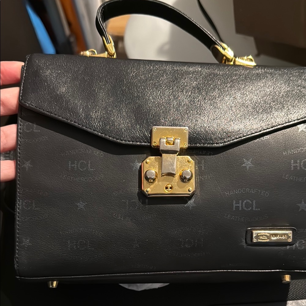 HCL vintage Black Handcrafted Leather Bag